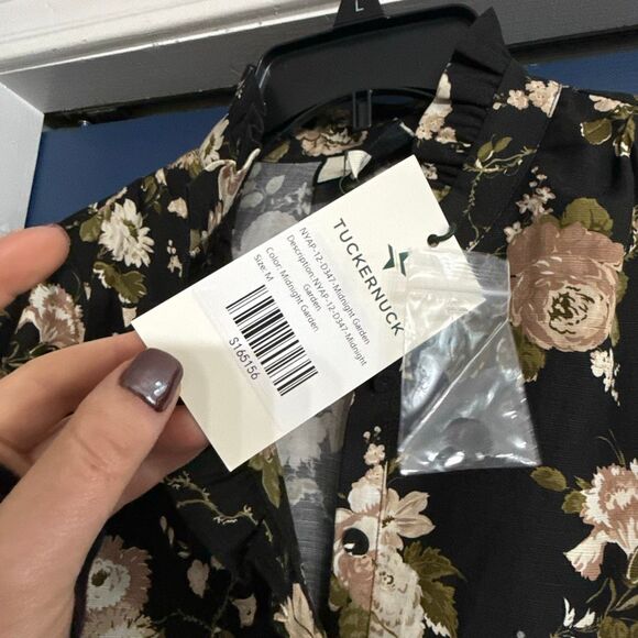 Tuckernuck Midnight Garden Floral Tate Dress Size M NWT - Picture 3 of 7